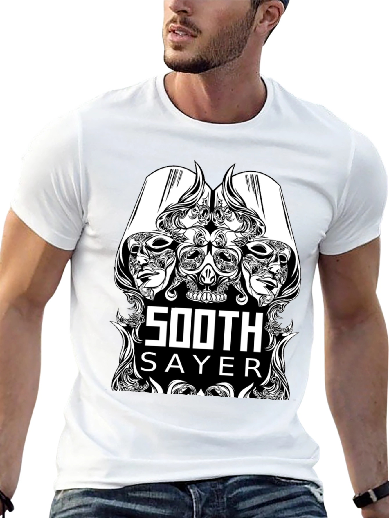 Soothsayer Graphic Print Black Tee
