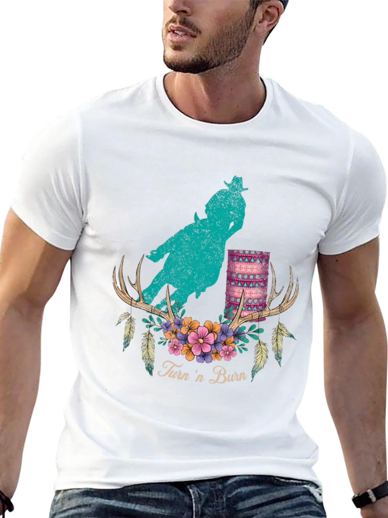 Turn n Burn Barrel Racer Graphic Tee