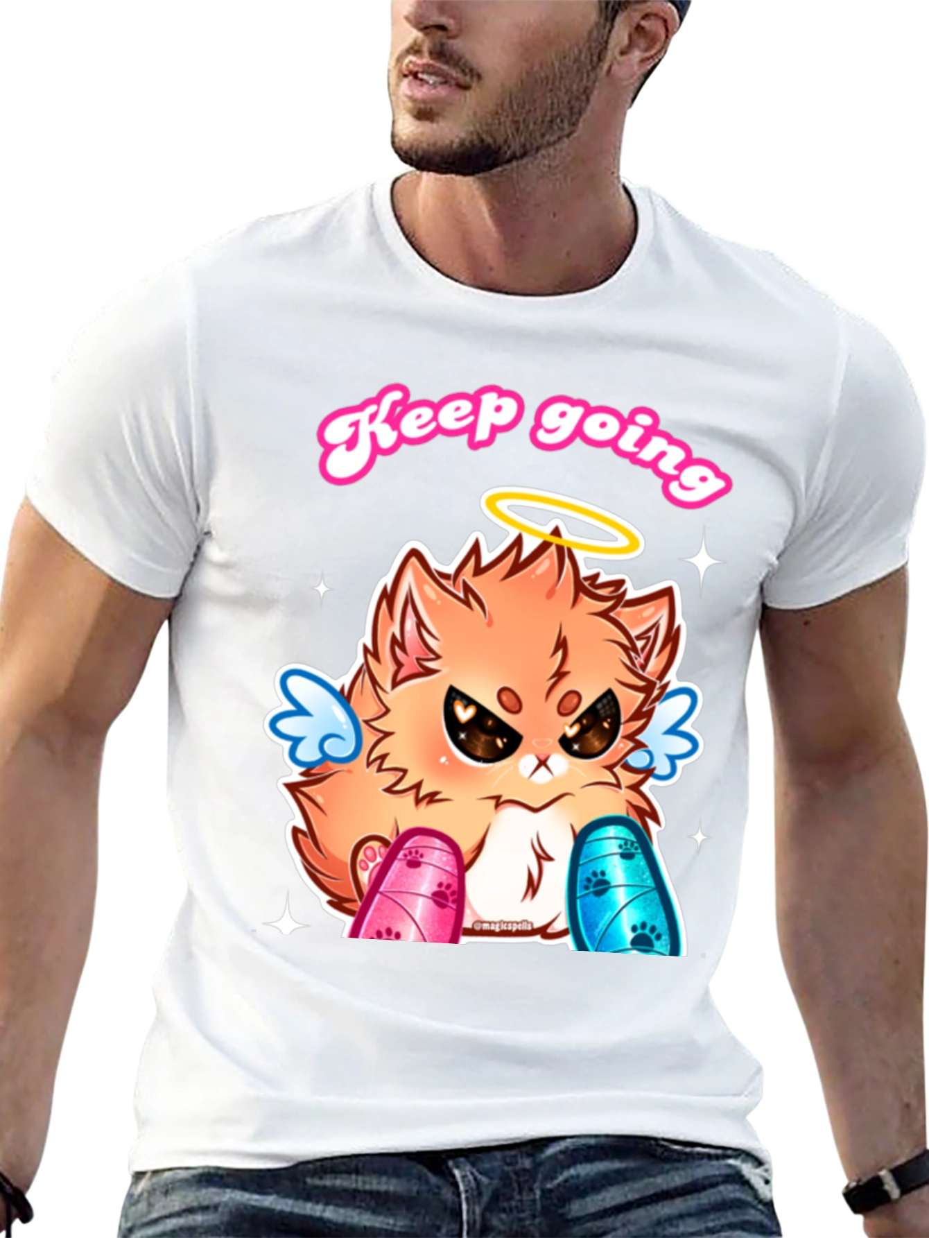 Keep Going Angel Cat T-Shirt