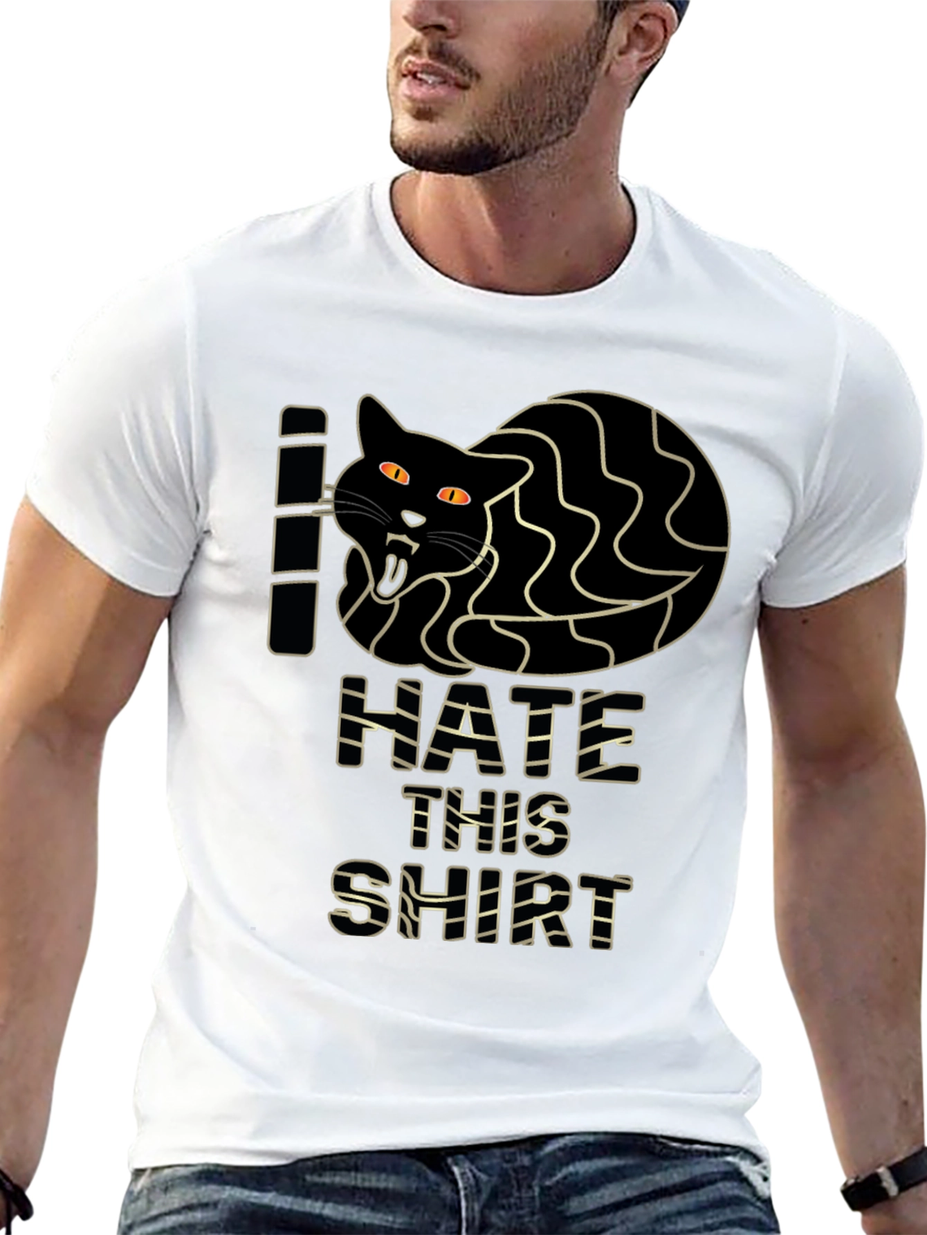 I Hate This Shirt - Funny Cat Graphic Tee