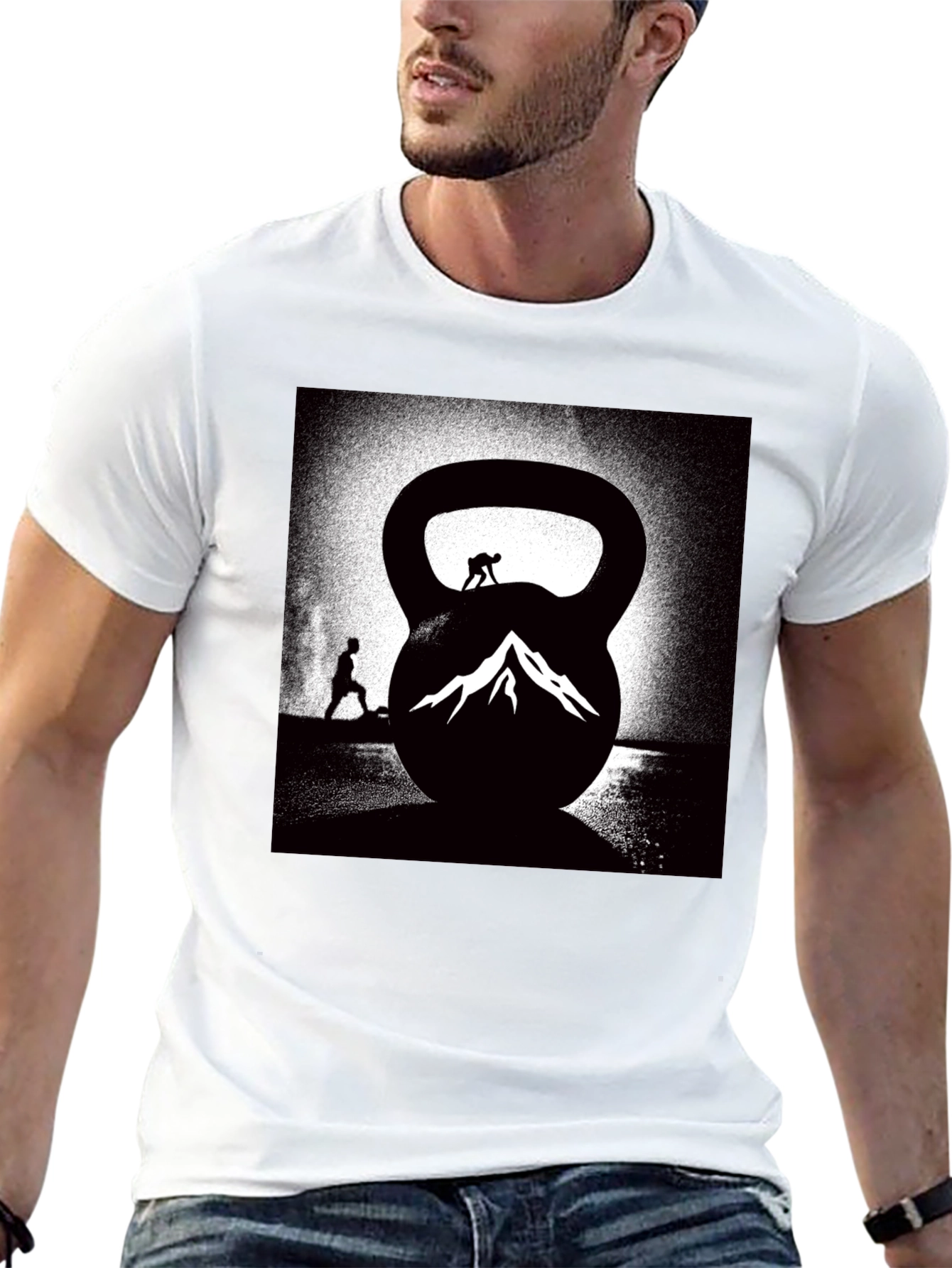 Kettlebell Mountain Black T-Shirt