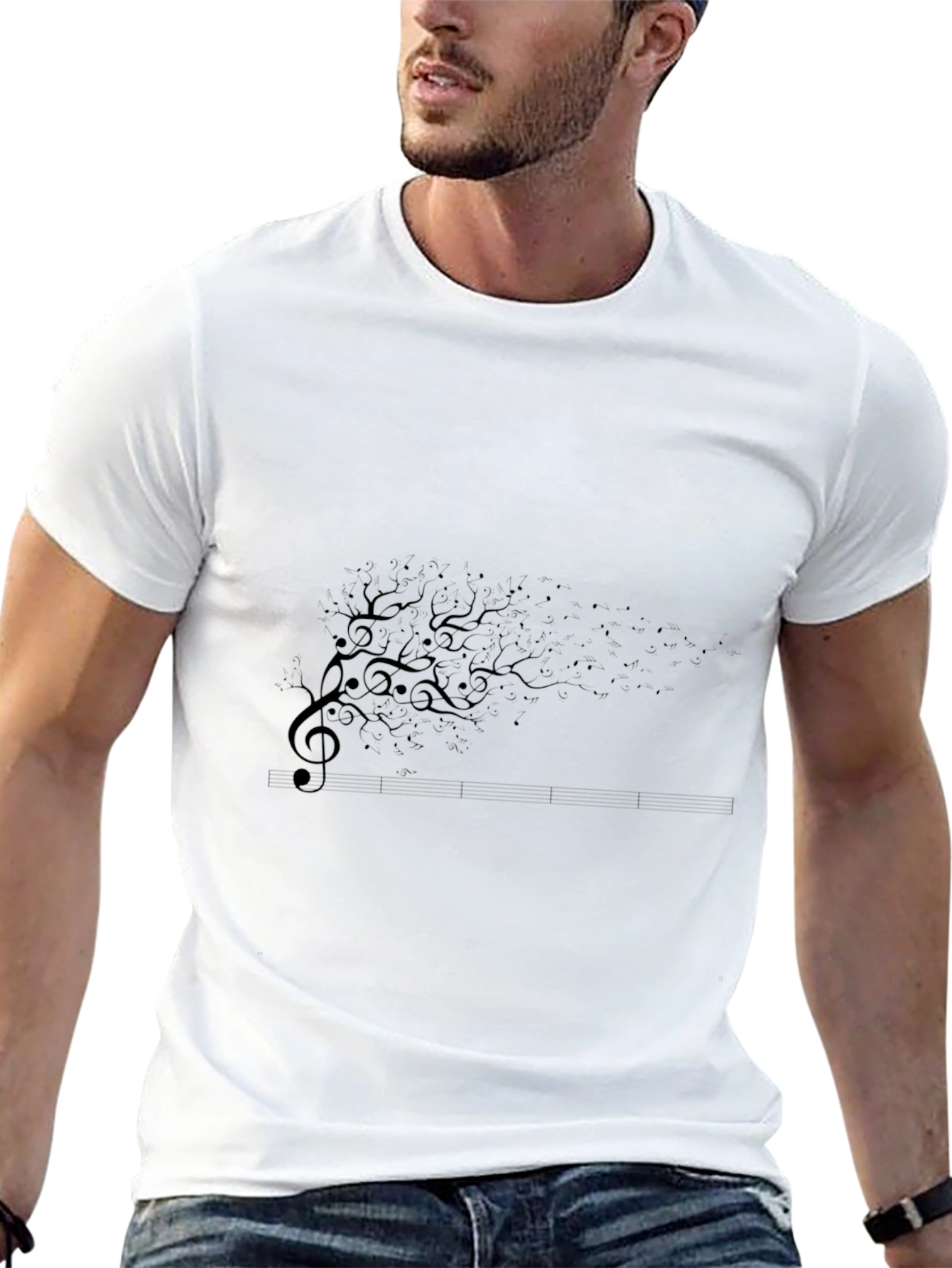 Musical Tree Black T-Shirt
