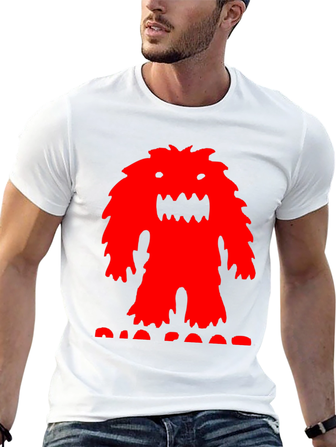Red Monster Graphic T-Shirt - Mens Black Tee
