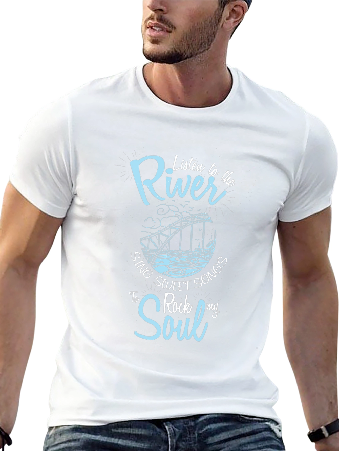 River Rock My Soul Graphic T-Shirt - Black