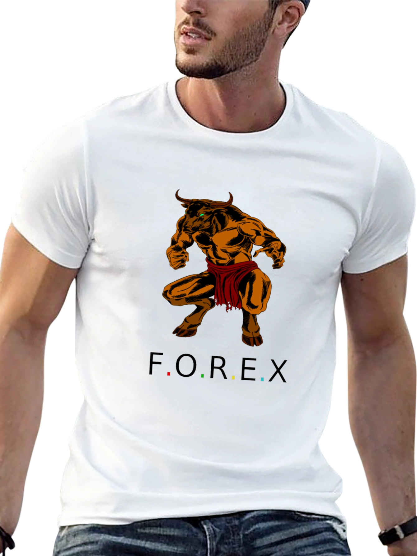 Forex Trading Bull T-Shirt - Black Cotton Tee