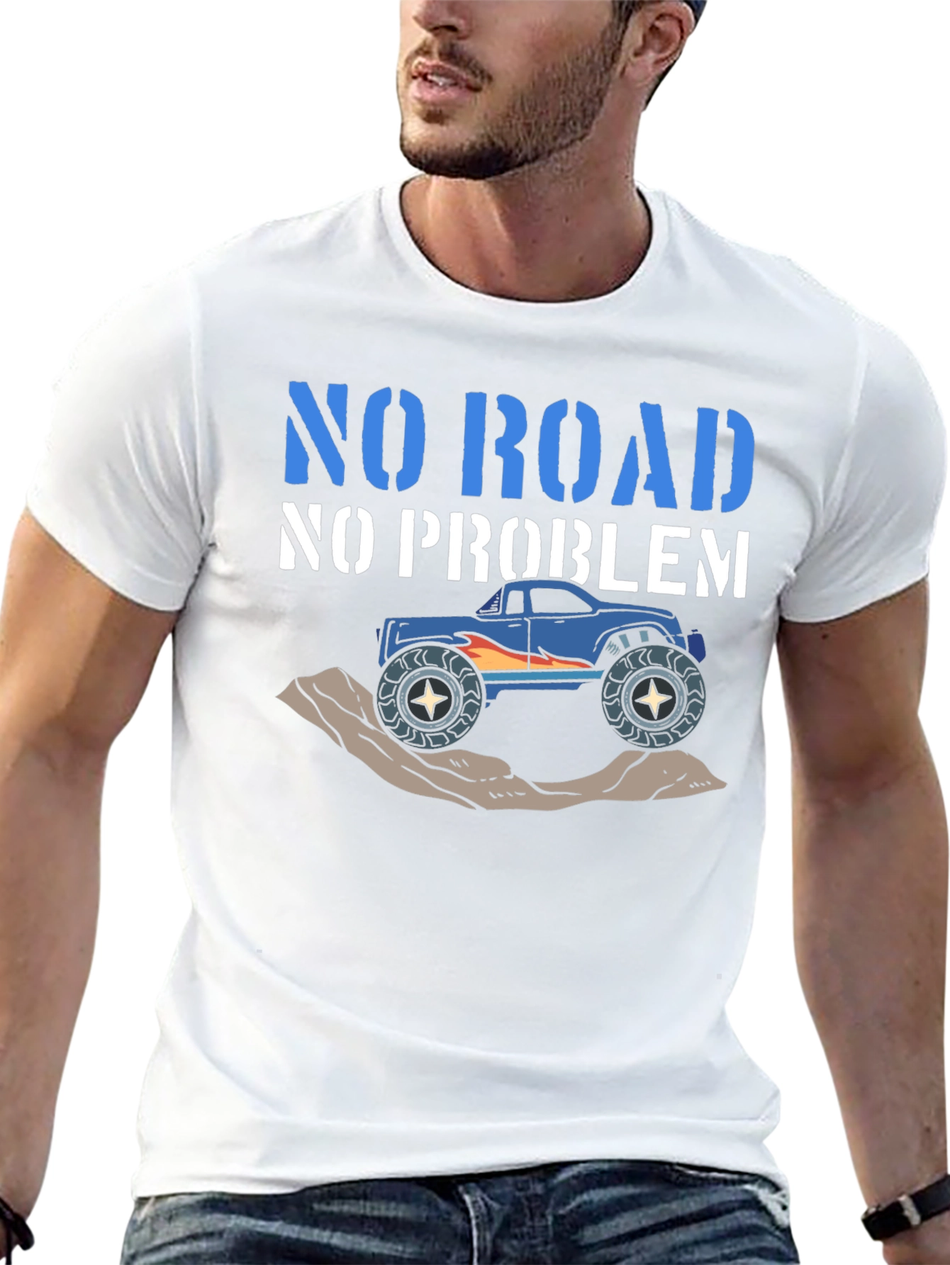 No Road No Problem T-Shirt - Off-Road Monster Truck