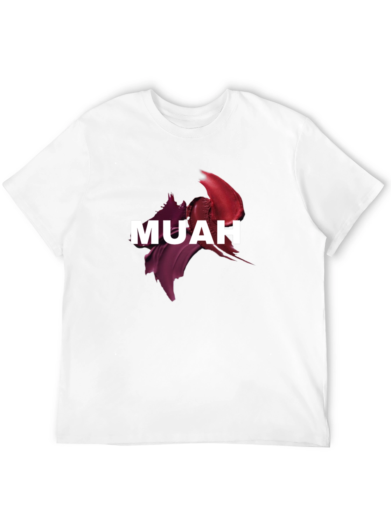 MUAH Graphic Print Crew Neck T-Shirt