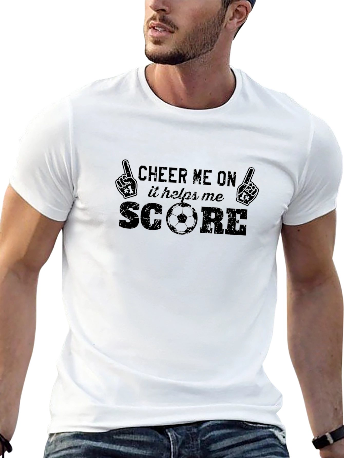 Cheer Me On Soccer Graphic Tee