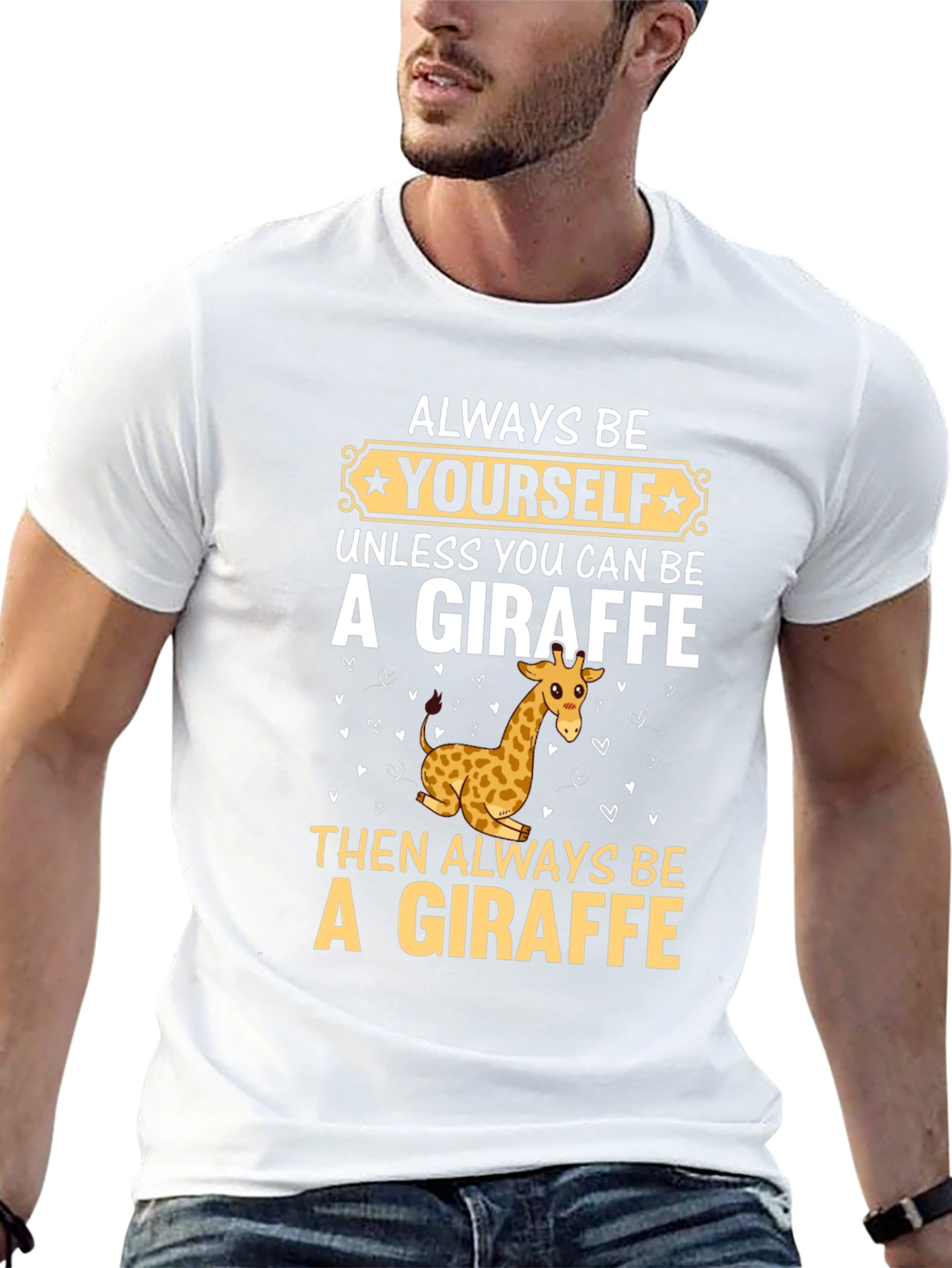 Be Yourself Giraffe T-Shirt - Funny Graphic Tee