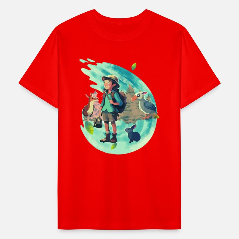 A Young adventure with several animals