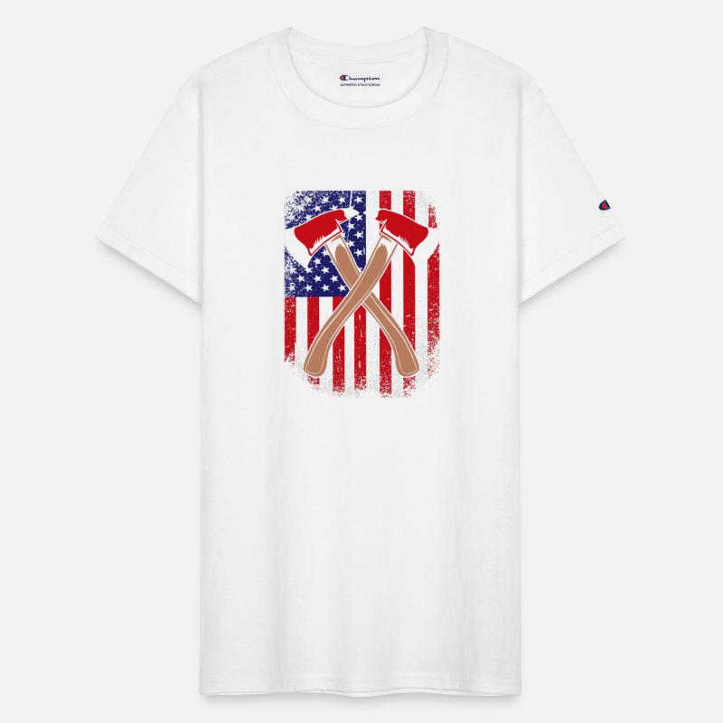 American Flag Patriotic Firefighter For Men
