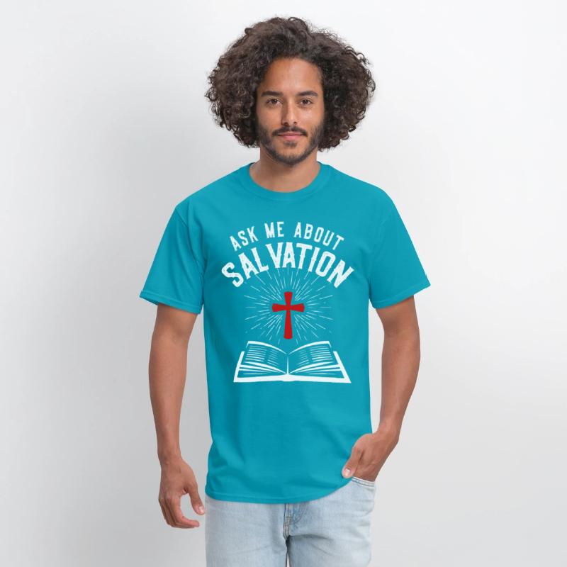 ASK ME ABOUT SALVATION (BIBLE-WHITE)