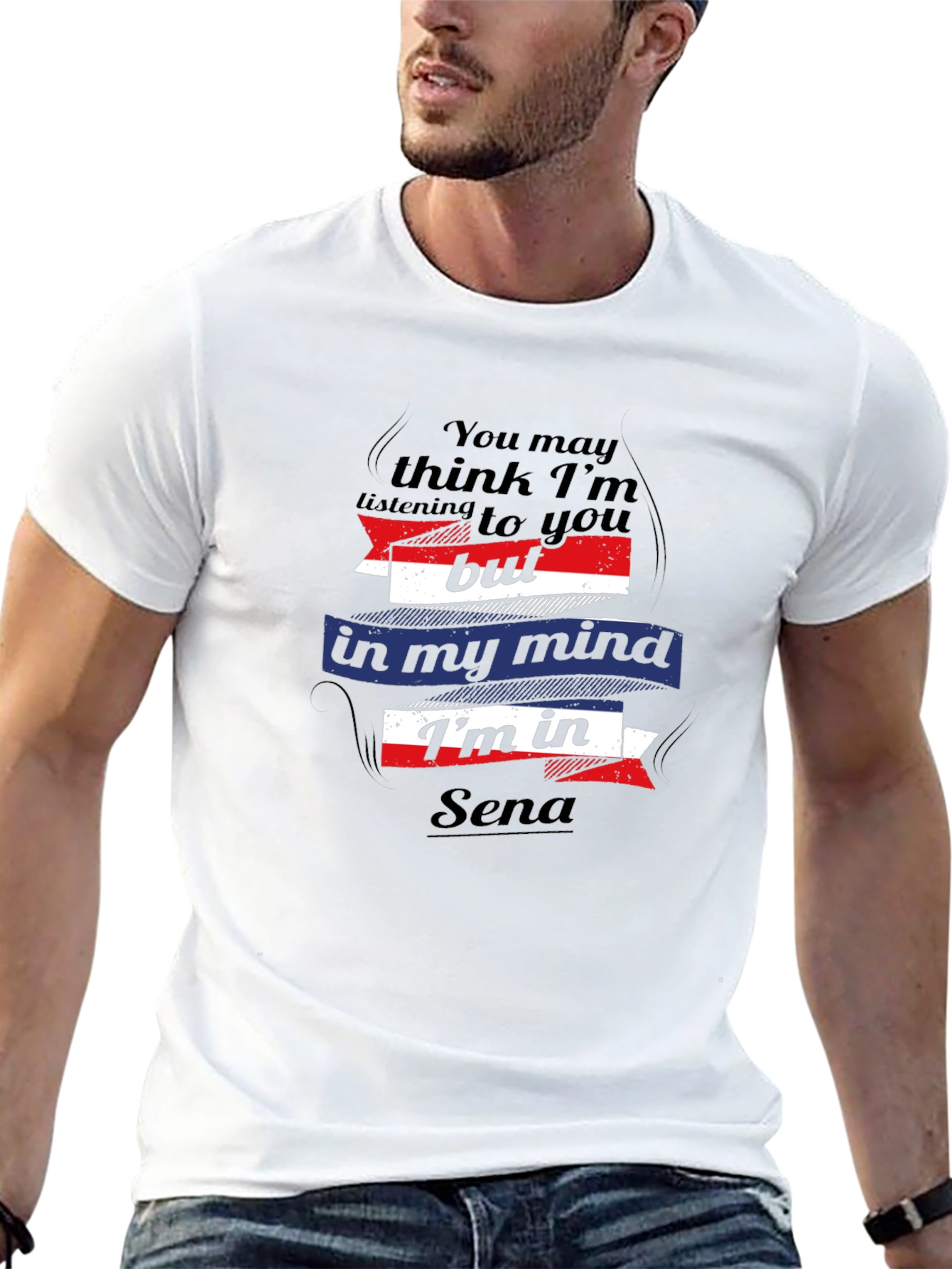 Funny Sena Mind T-Shirt - Black
