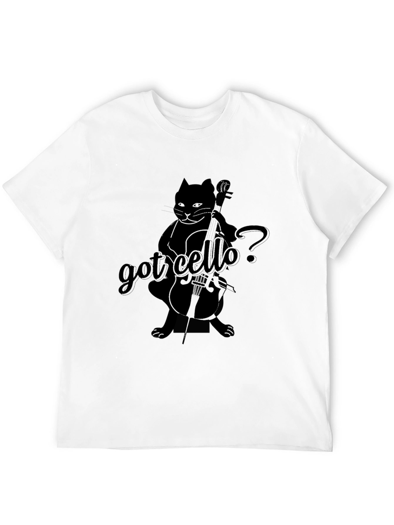 Got Cello? Funny Cat Musician Black T-Shirt