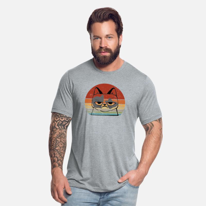 Cat Sunset Vintage Funny T-Shirt