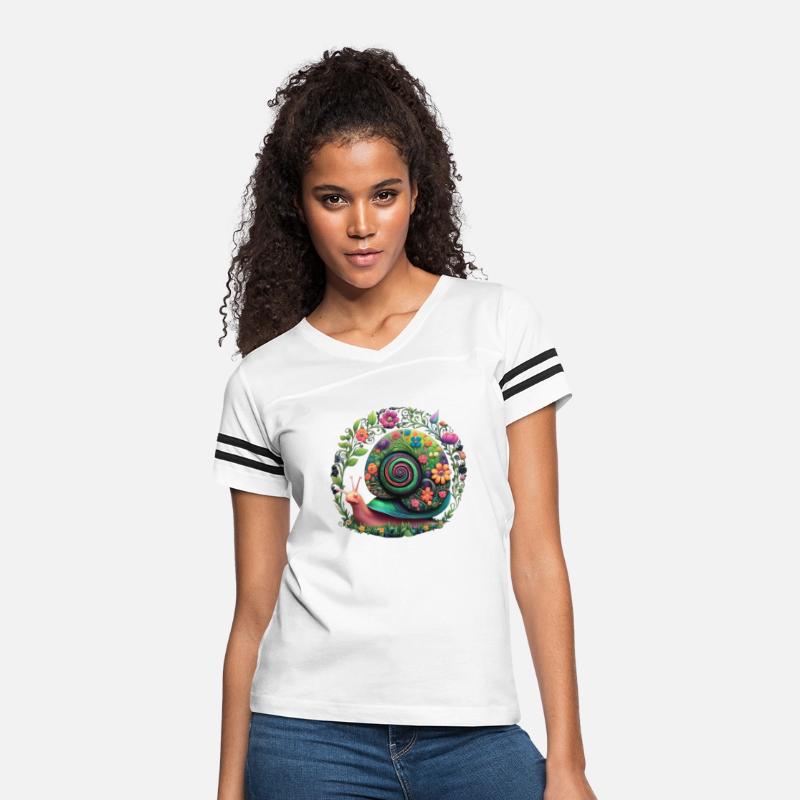 Colorful Snail and flowers Design