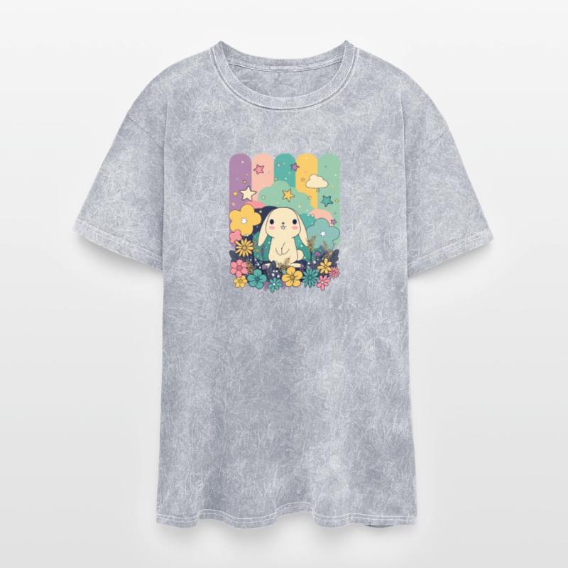 Cute Easter Bunny Surrounded By Flowers