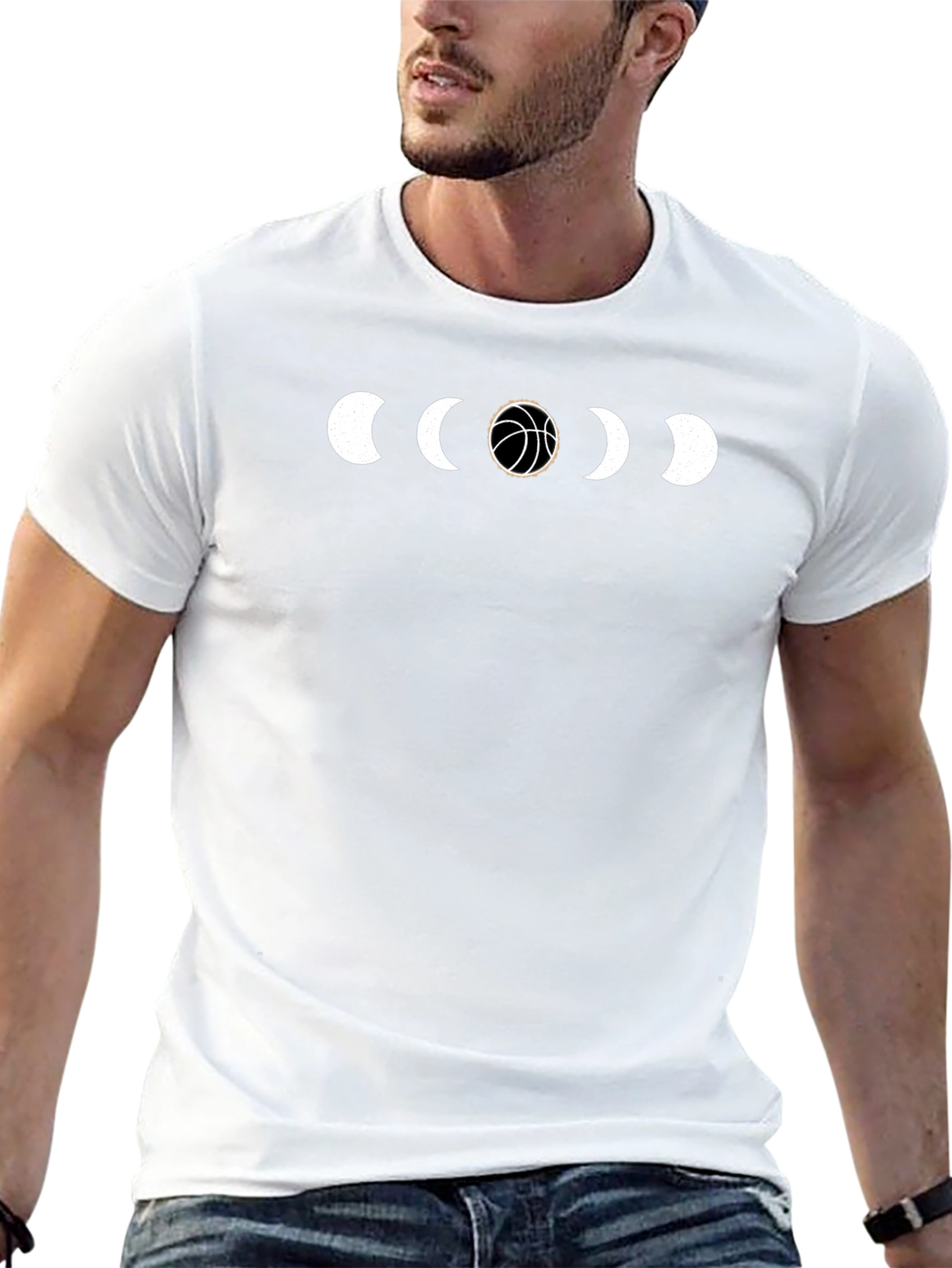 Basketball Moon Phases Graphic Tee