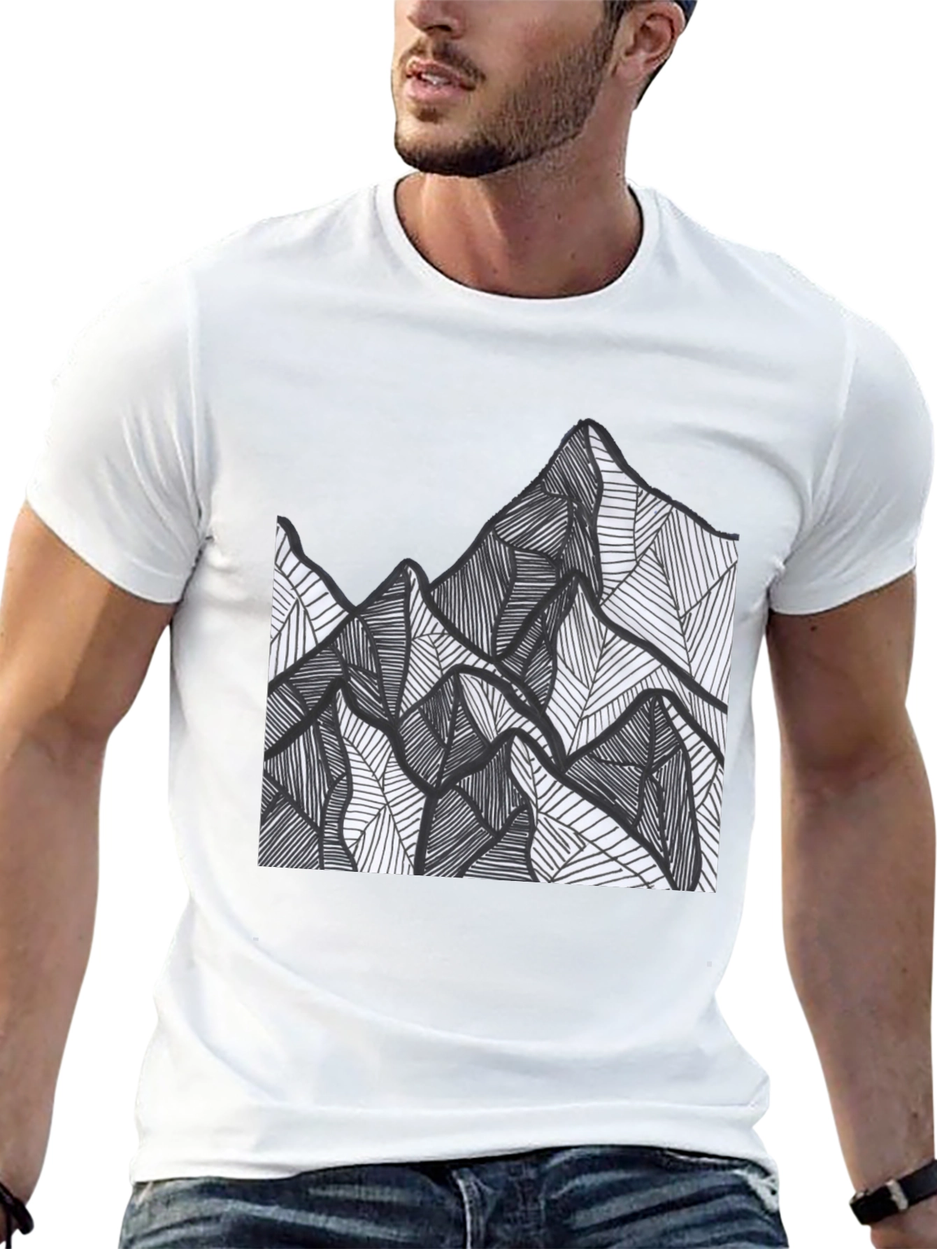 Mountain Graphic Tee - Mens Black Short Sleeve