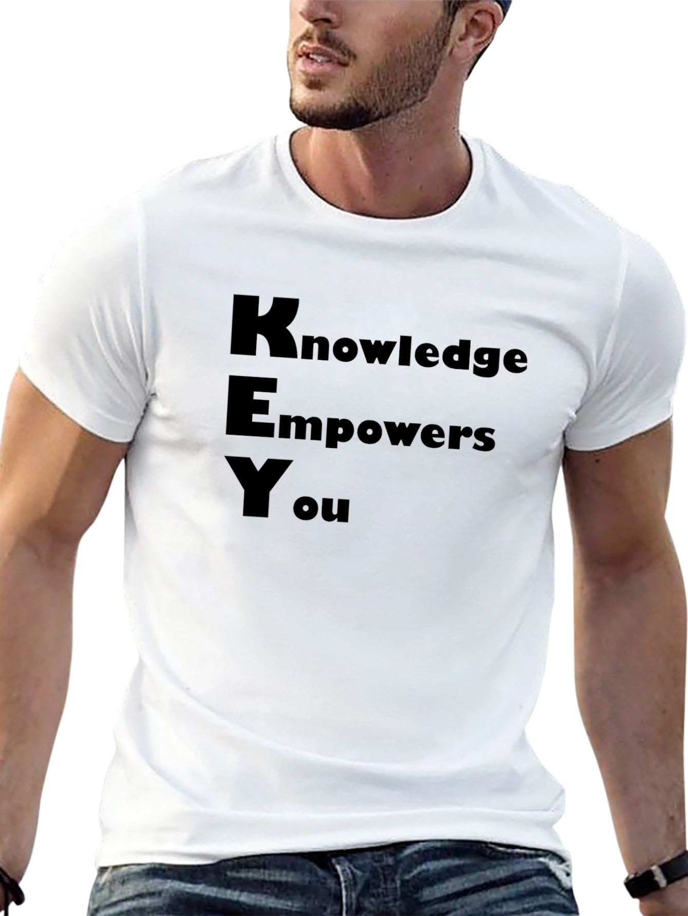 Knowledge Empowers You Black Graphic T-Shirt