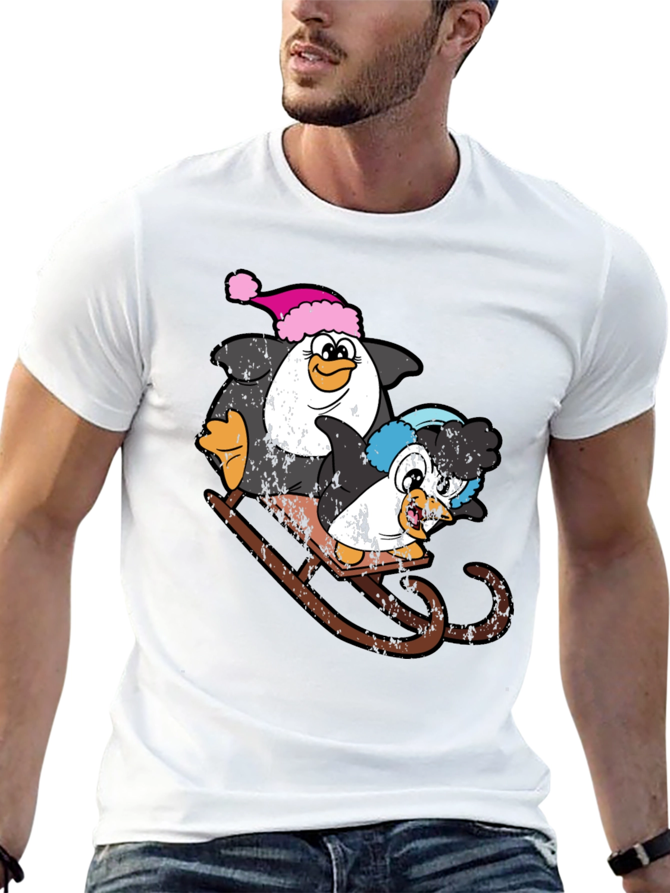 Penguin Sledding T-Shirt