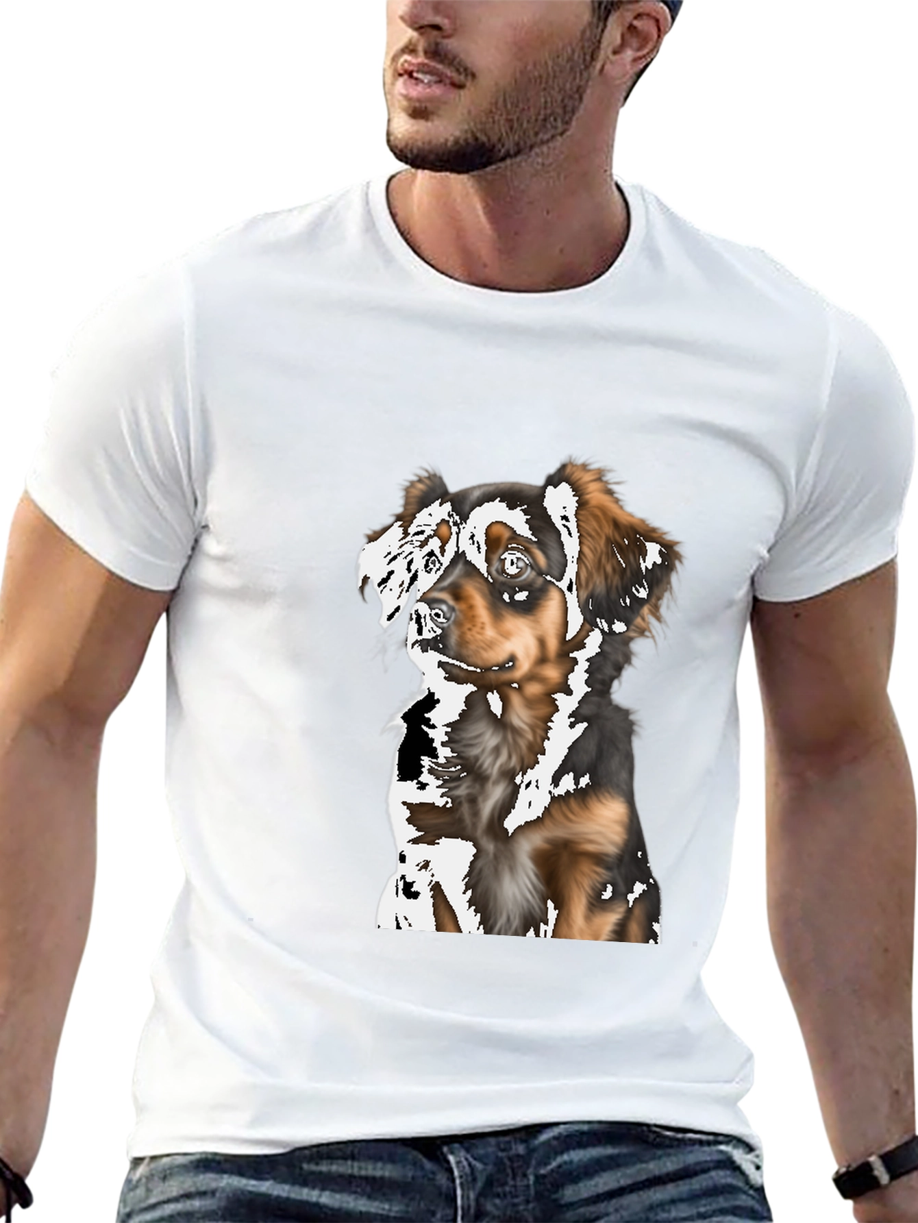 Dog Graphic Tee - Stylish Unisex Black T-Shirt