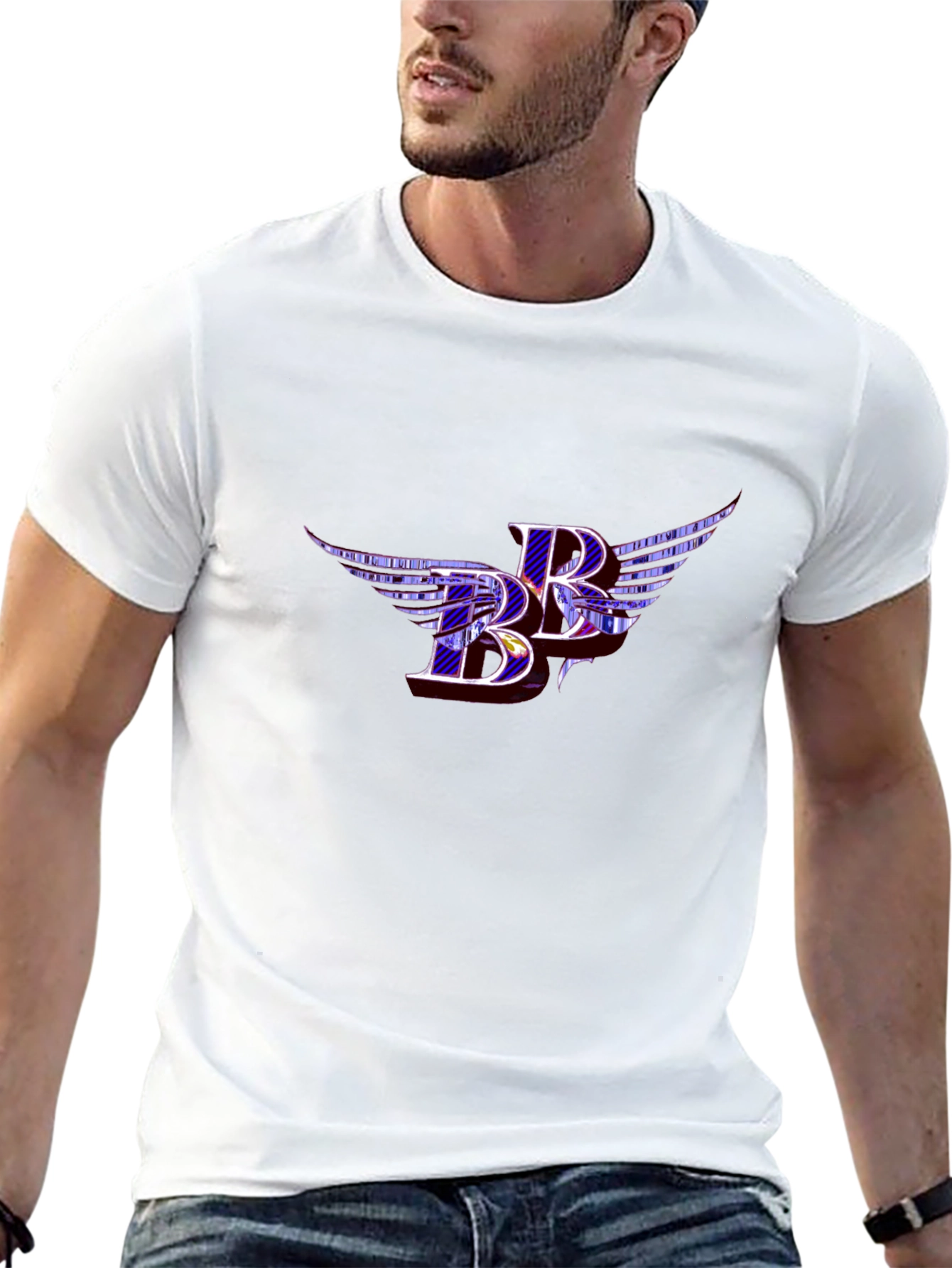 Winged BB Logo Black T-Shirt