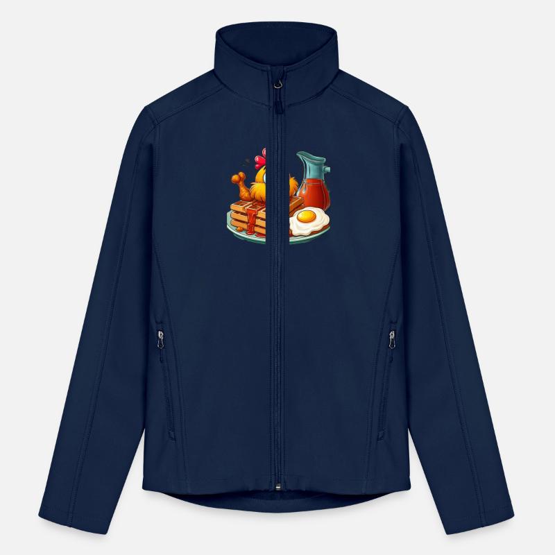 Fried chicken and waffles with syrup funny and qui