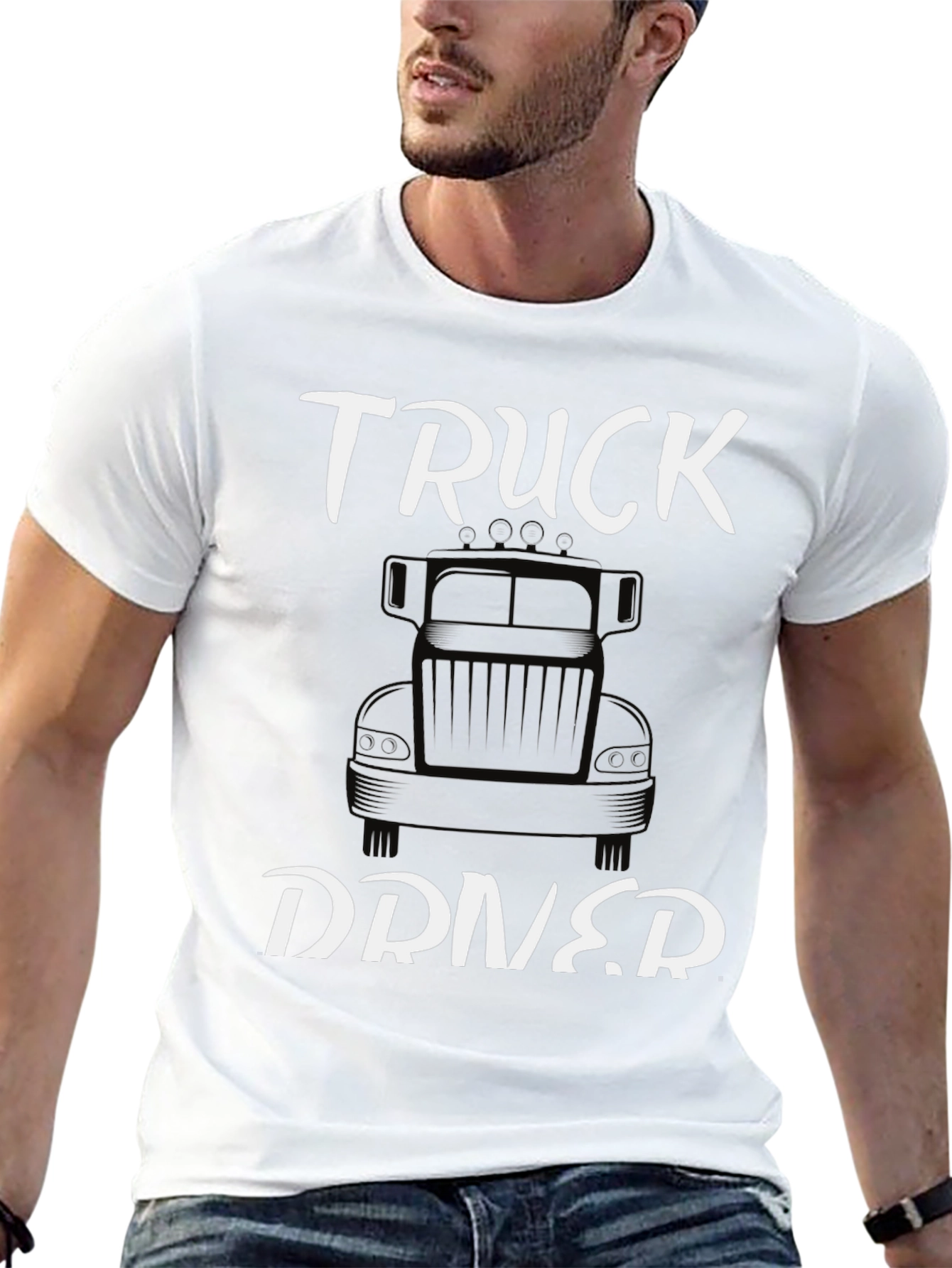 Truck Driver Graphic Tee - Classic Black Cotton T-Shirt