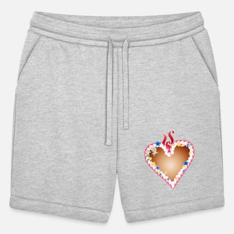 Gingerbread heart folk festival with icing and bow