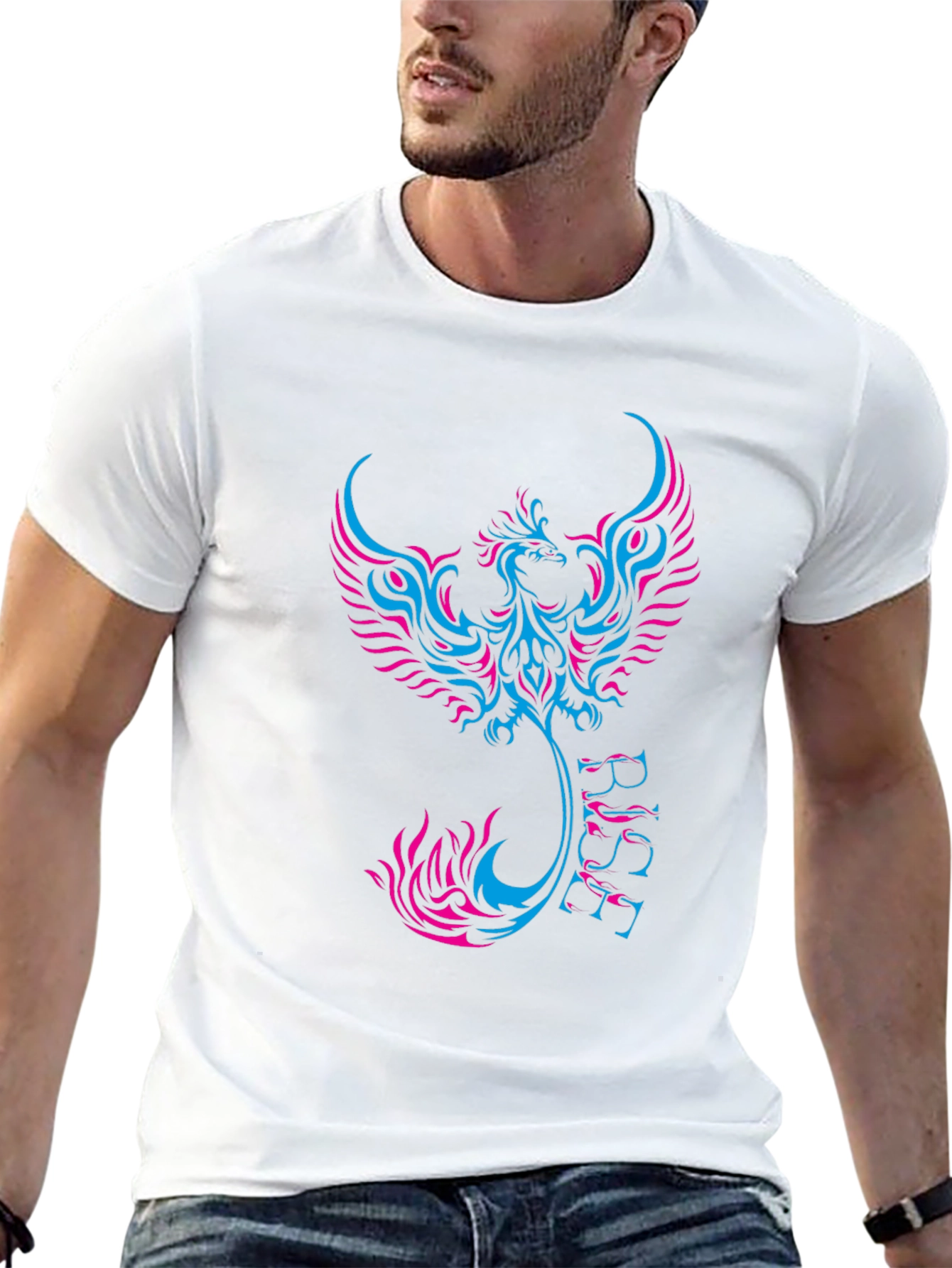 Phoenix Rise Graphic Black Tee