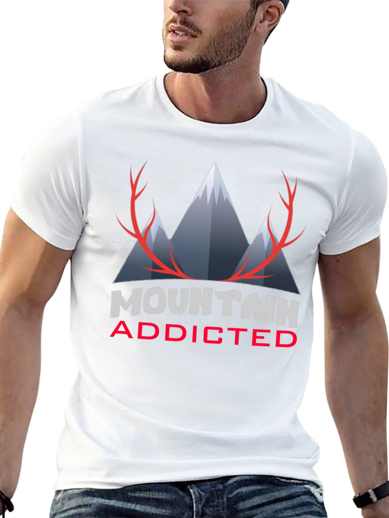 Mountain Addicted Graphic Tee - Black
