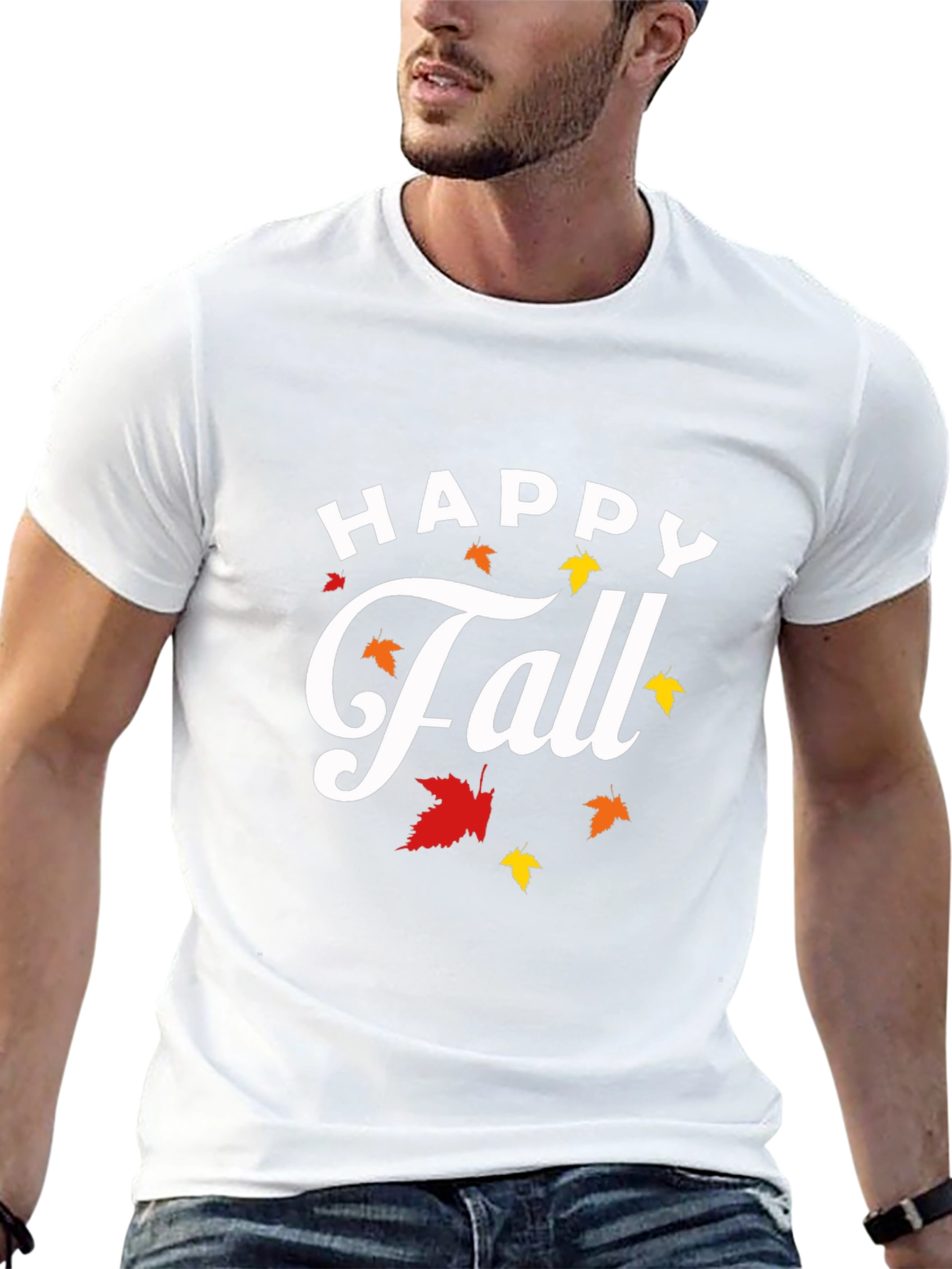 Happy Fall T-Shirt - Autumn Leaves Graphic Tee