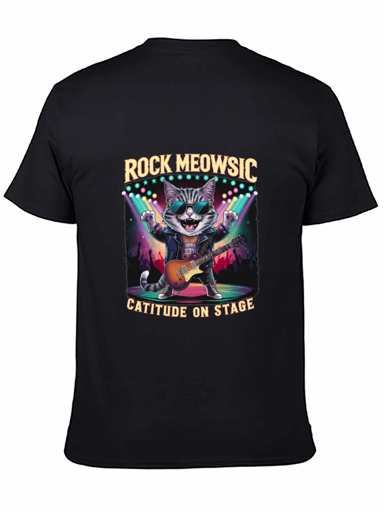 Rock Meowsic Cat T-Shirt