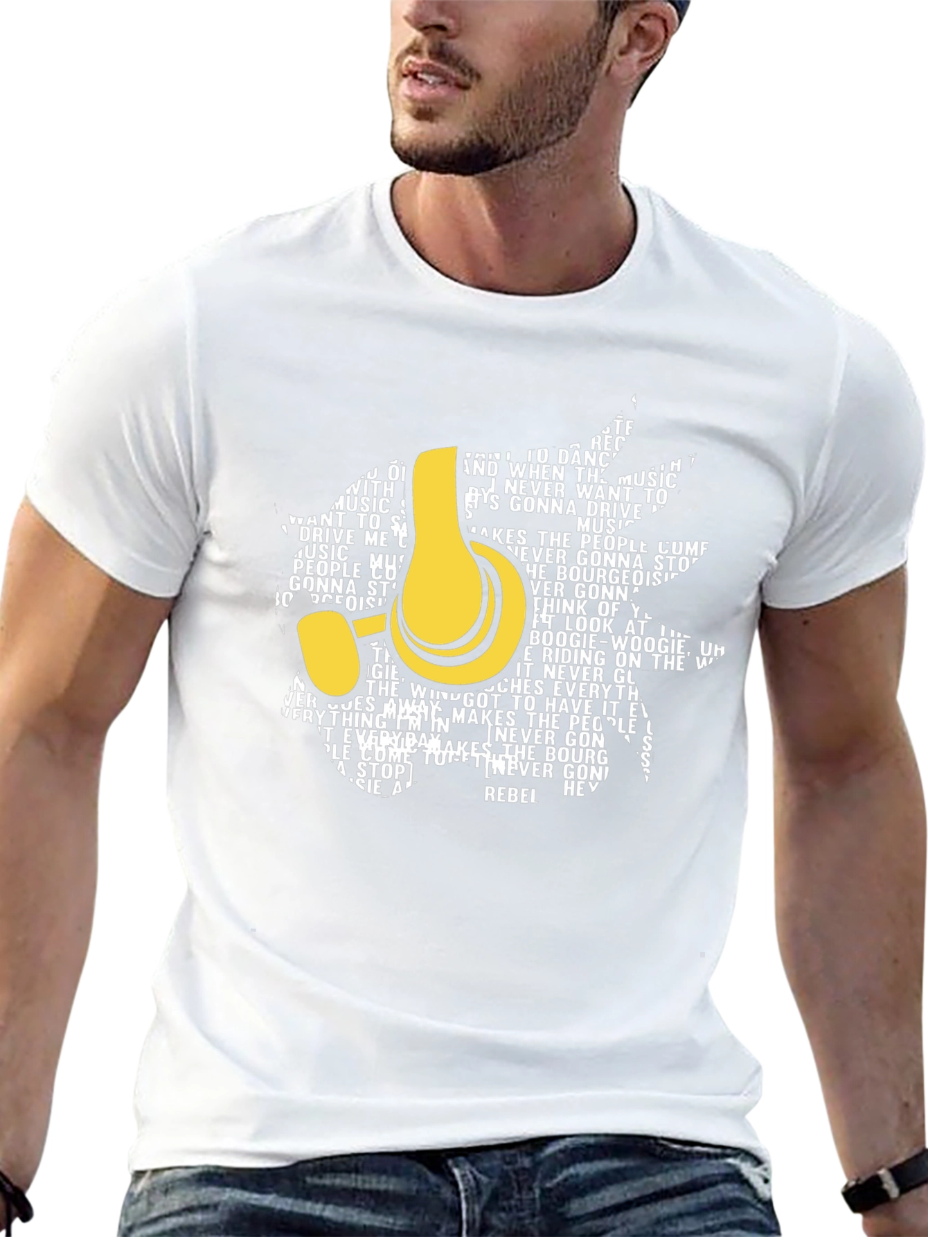 Rebel Music Headphones Graphic T-Shirt
