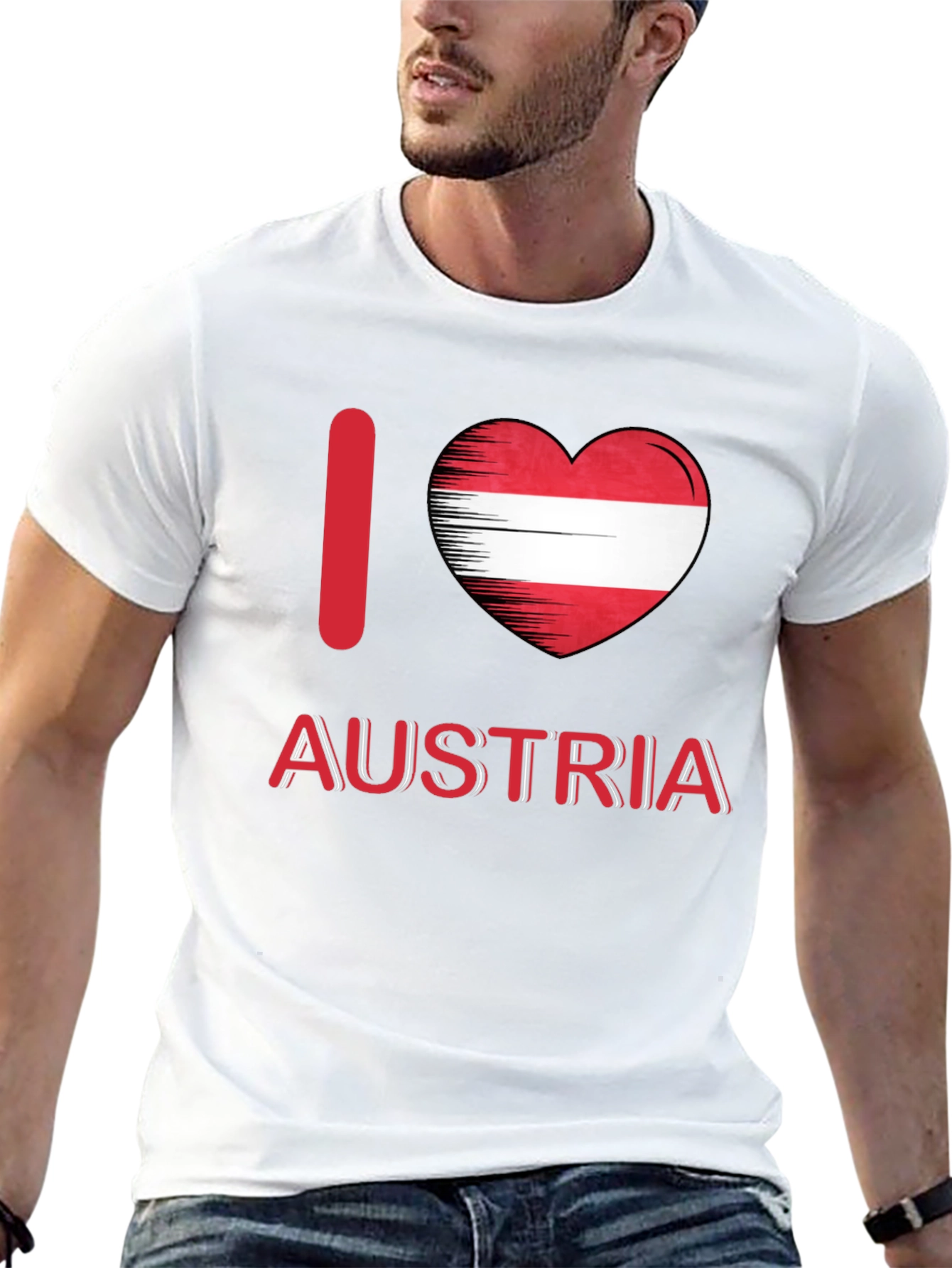 I Love Austria T-Shirt - Black Cotton Tee