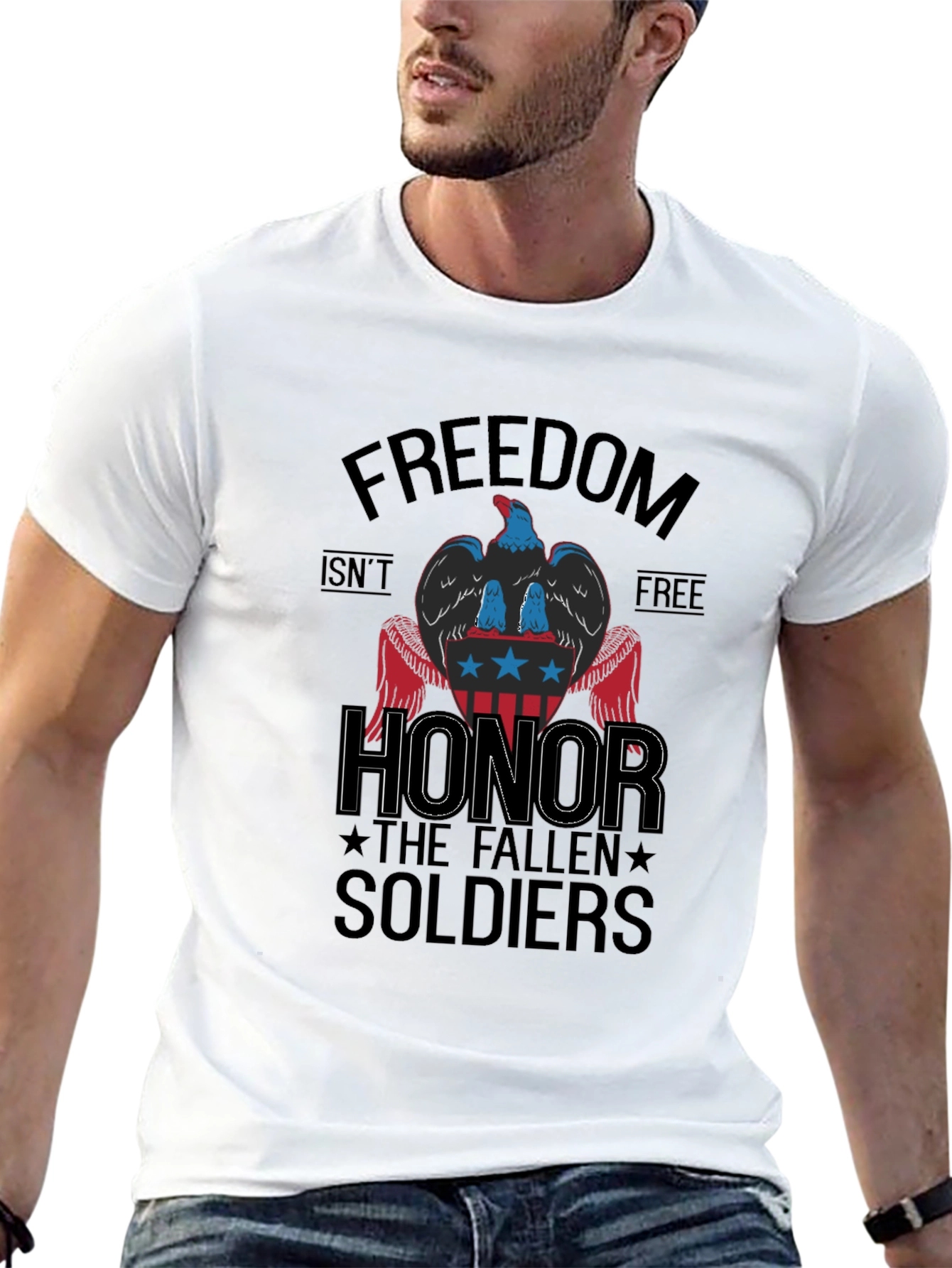 Freedom Isnt Free Honor Soldiers Graphic T-Shirt