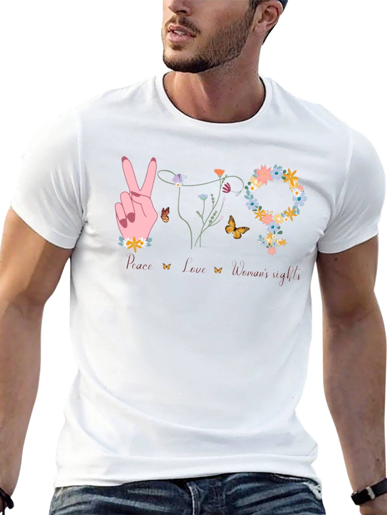 Peace Love Womens Rights T-Shirt