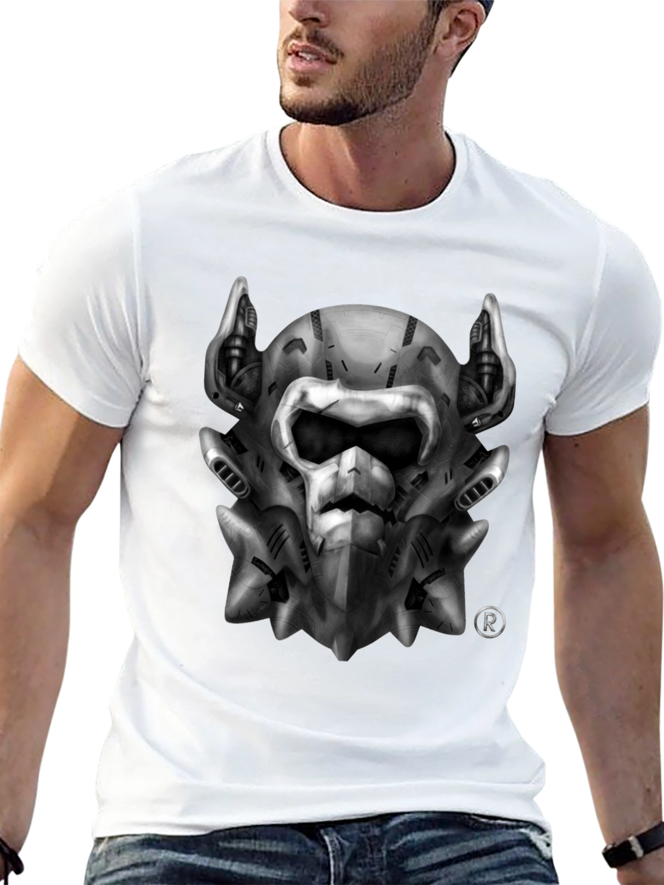 Tech Skull Graphic Black T-Shirt
