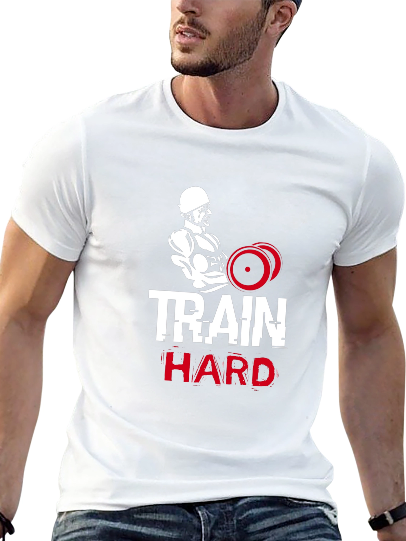 Train Hard Graphic Tee - Fitness Apparel
