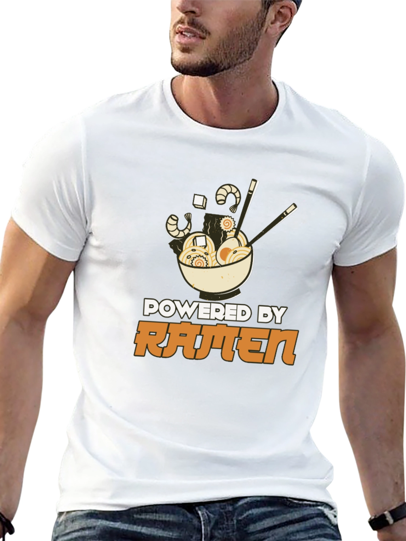Powered By Ramen T-Shirt - Black Graphic Tee