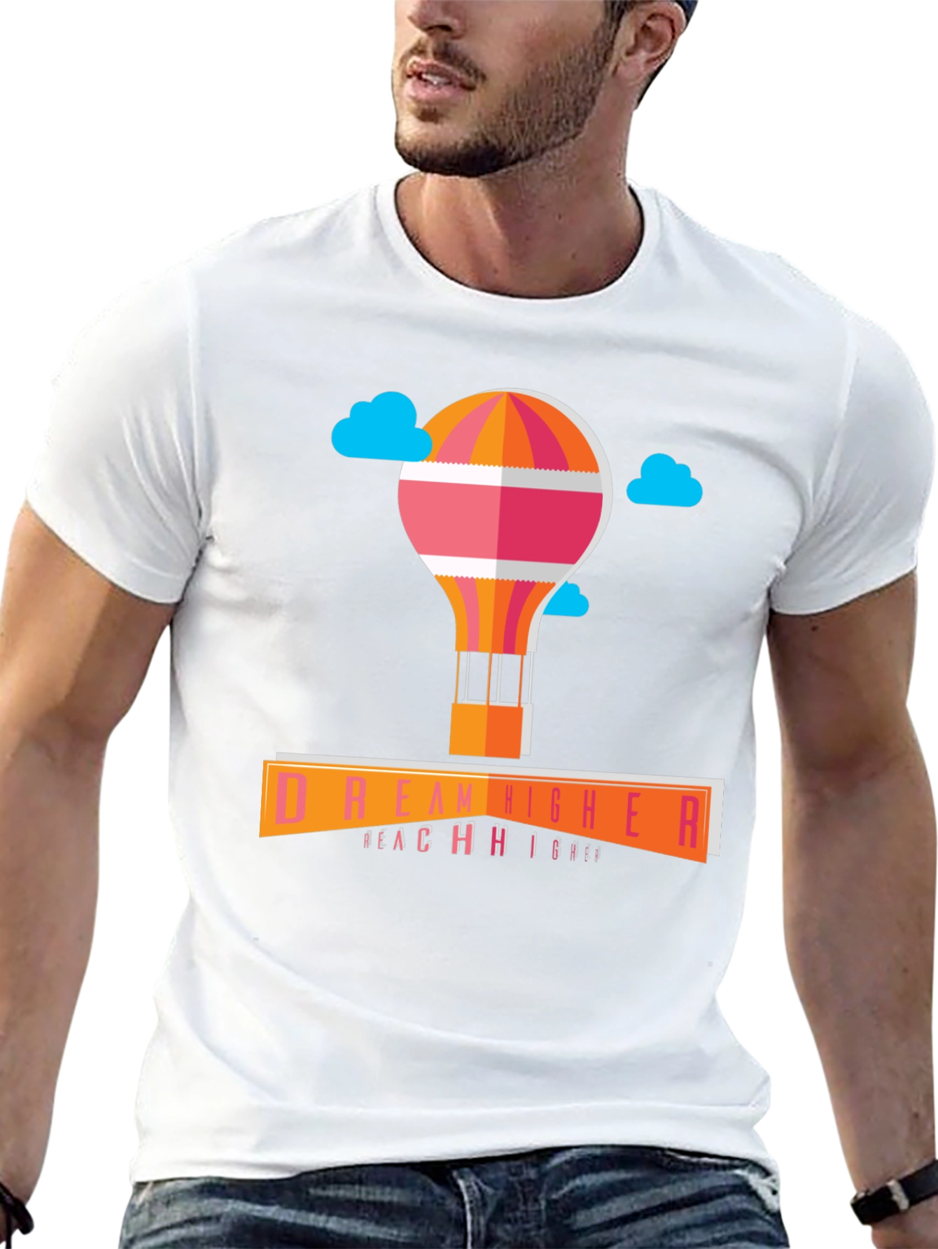 Dream Higher Graphic Tee - Modern Black T-Shirt