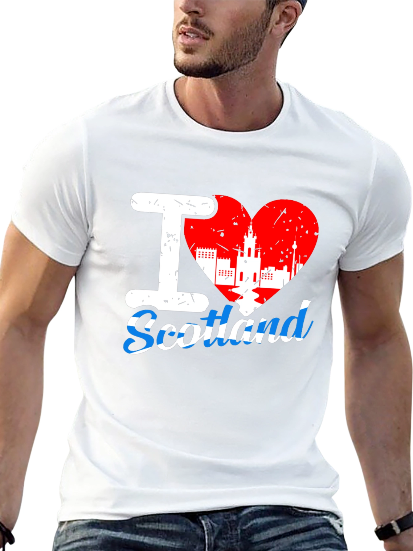 I Heart Scotland Black T-Shirt