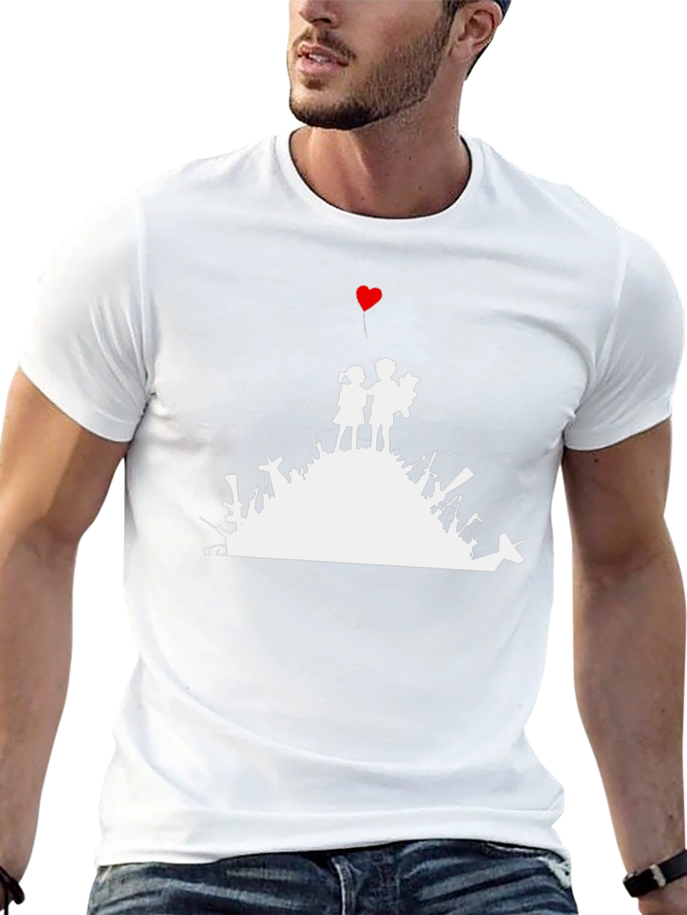 Peace Over War T-Shirt Black Graphic Tee