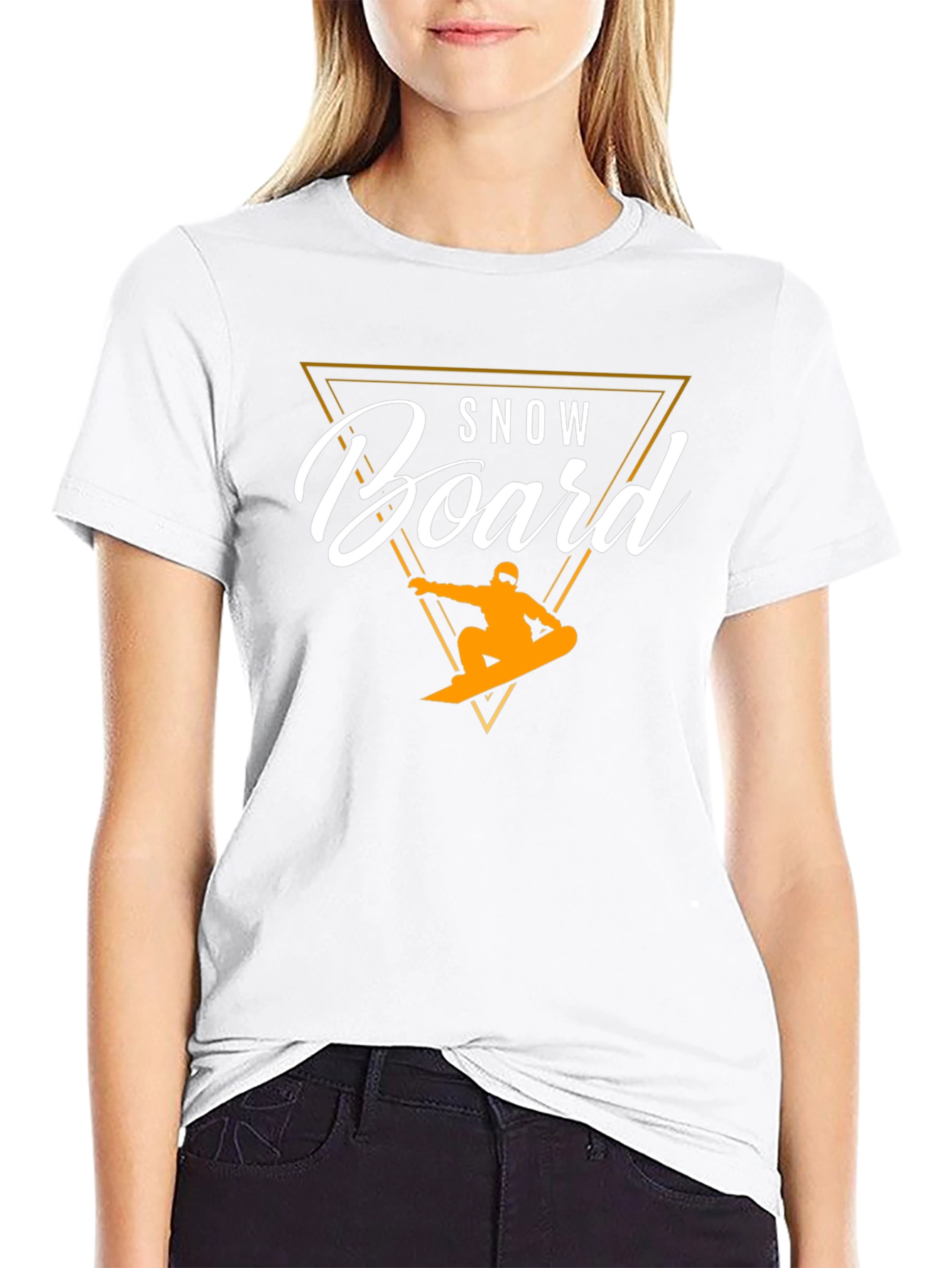 Snowboard Graphic T-Shirt - Black Cotton Blend Tee