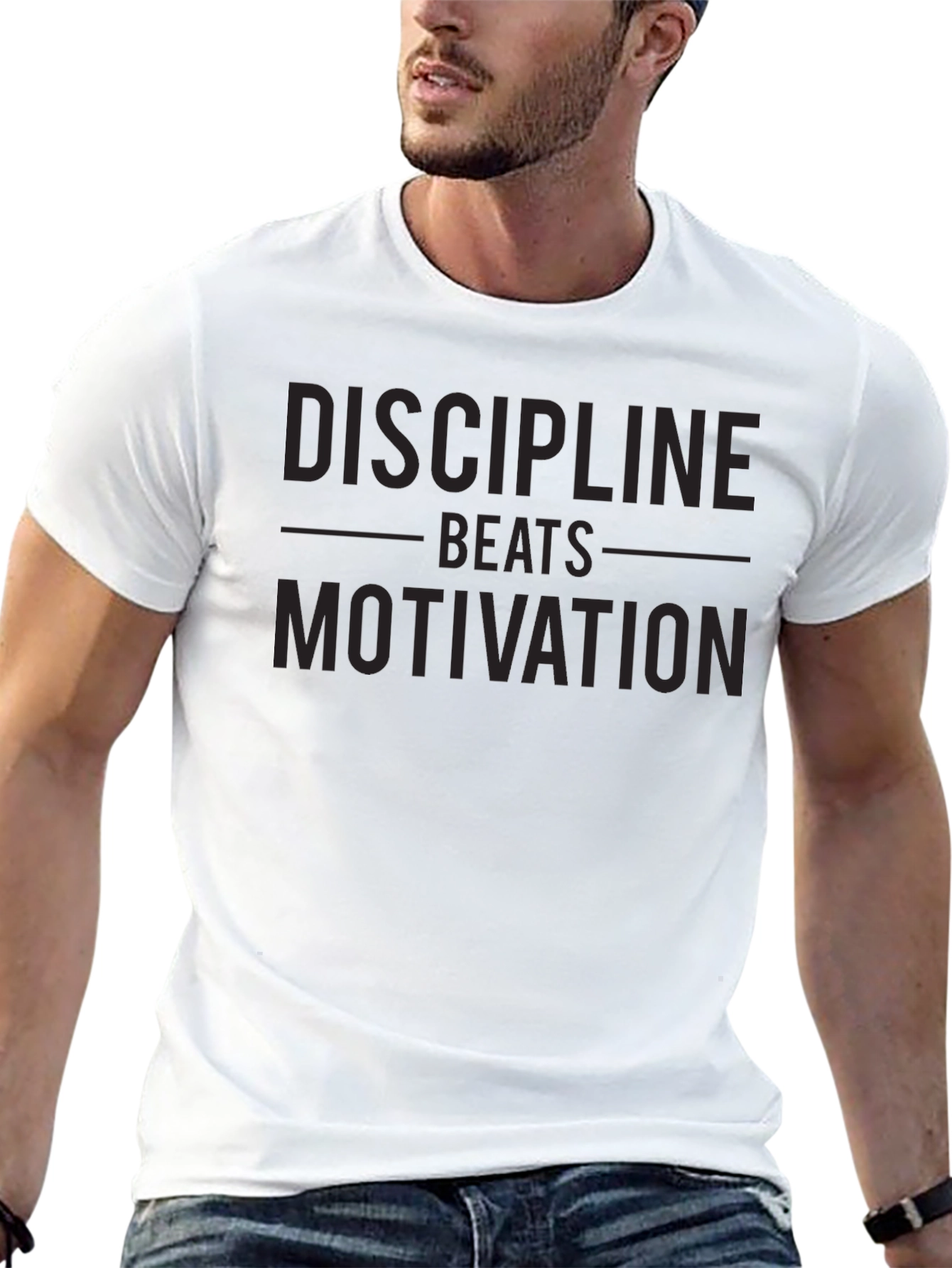 Discipline Beats Motivation Graphic Tee