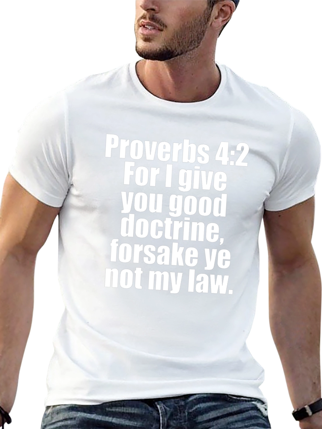 Proverbs 4:2 Graphic Print Black T-Shirt