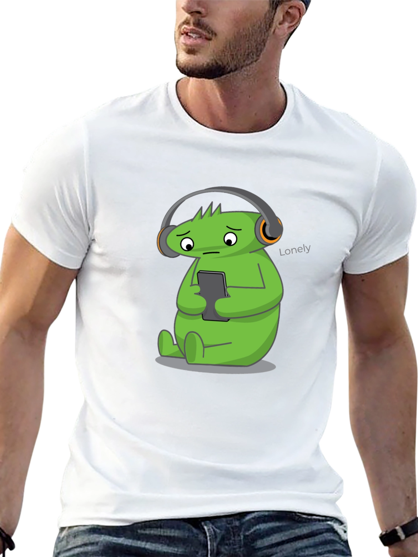 Lonely Green Monster Graphic Tee