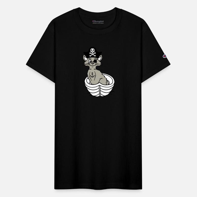 Pirate Cat Buccaneer Eye Patch Hat Rowing Boat Fun