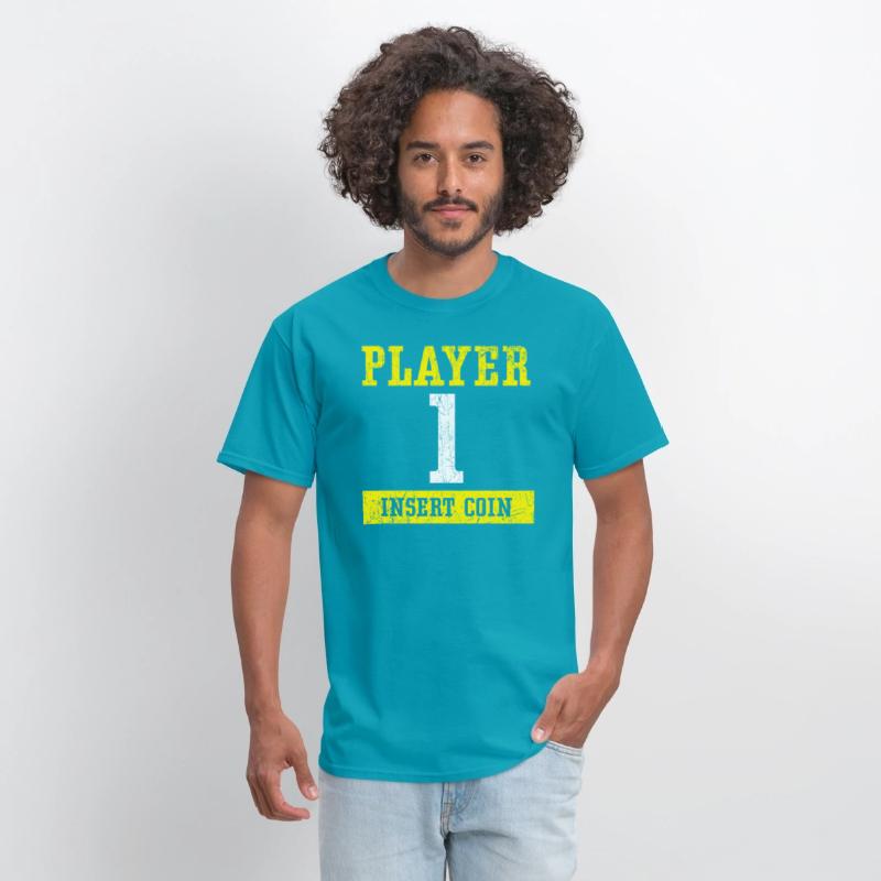 Player 1 Insert Coin Arcade Video Game Gamer